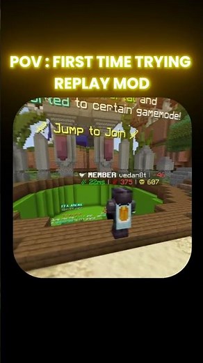 POV : First time trying replay mod #minecraft #minecraftip #gaming