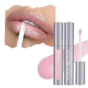 Runway Rogue Classic Lip Gloss, Pale Pearly-Pink Ultra-Sheer Hydrating Lip Gloss, ‘Bride in Show’