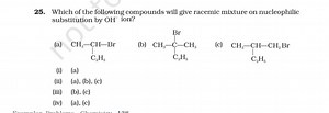 Which of the following compounds will give racemic mixture on n... | Filo