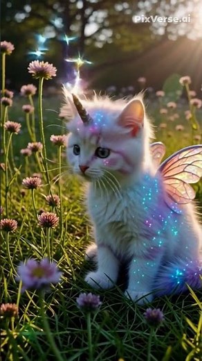 This Realistic Rainbow Unicorn Kitten Is Glowing Like Magic! 🌈🦄✨
