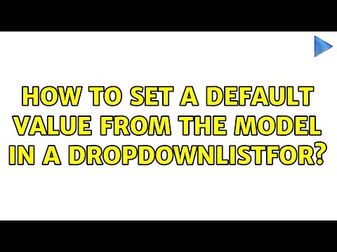 How to set a default value from the model in a DropDownListFor?