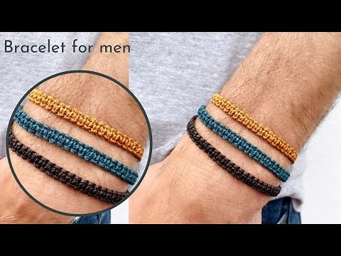 Easy & simple Bracelet for men.How to make bracelet for men? Square knot.‪@JyotisWorld‬