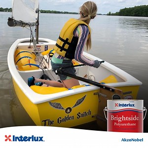 Get a professional, sprayed on look with only a brush—and Brightside's durable, high-gloss finish. https://fal.cn/3hwtt | Interlux Yacht Paint