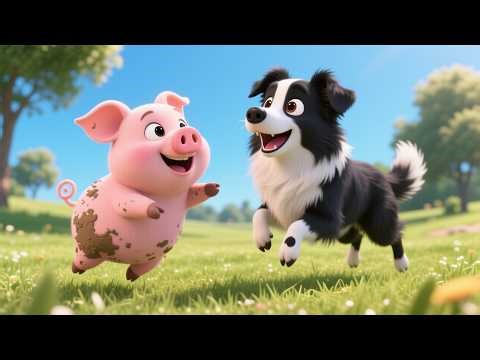 🎵 The Piggy Goes Oink-Oink 🐷🎶 | Farm Animal Sound Song for Kids | Maggie the Border Collie
