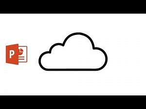 Draw Cloud icon using Microsoft PowerPoint 2016