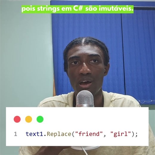 Substituir textos na string com método Replace em C#