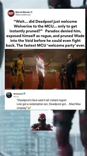 Deadpool’s MCU Welcome Went TERRIBLY Wrong #marvel #deadpool #shorts