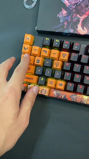 Custom 29-Key Valorant Raze Keycaps Set