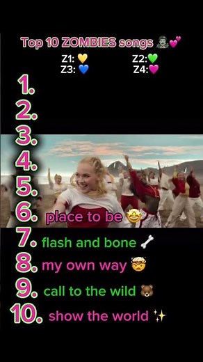 Top 10 ZOMBIES songs! THESE ARE MY OPINIONS!!! #zombies #malachibarton #fyp #music #rating #viral