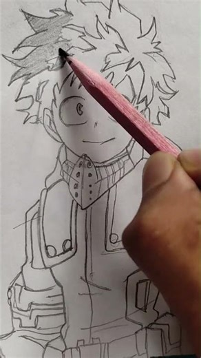 ⚡ Izuku Midoriya (Deku) Epic Drawing | My Hero Academia ✏️💚 #shorts #mha