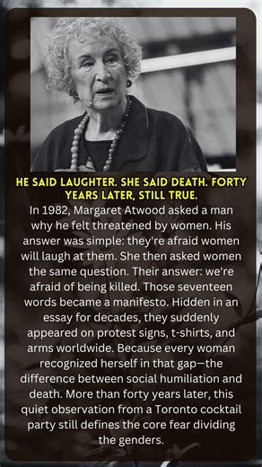 "He said laughter. She said death. Forty years later, still true."