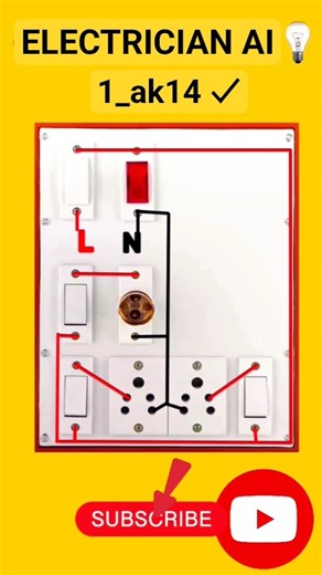 2 socket 3 switch 1 holder 1 indicator 1 fuse board wiring connection ✓ #viral #shorts