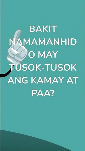 Namamanhid na kamay at paa o may tusok-tusok? #healthtips #neuropathy