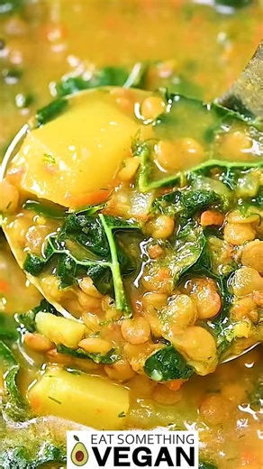 1.8M views · 24K reactions | lemon lentil soup that’ll try to help you live to 100 #lemonlentilsoup #lentilsoup #healthyrecipe #souprecipe #plantbased #quickrecipe | Eat Something Vegan | Facebook