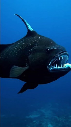 First Daylight Footage of the Black Devil Fish Rare (Seadevil Sighting) #ocean #shorts