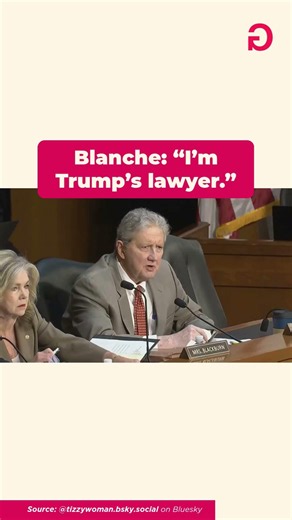 Under oath before Congress, Todd Blanche admits to being Trump’s lawyer