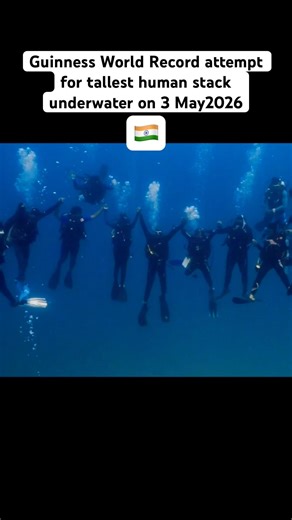 Andaman creates Guinness World Record by forming the tallest human stack underwater#shorts#viral#yt