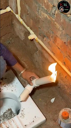 40mm pvc pipe fittings // lowdown pipe install #viral #plumbing #pipelining #pvcpiping #pipecovers