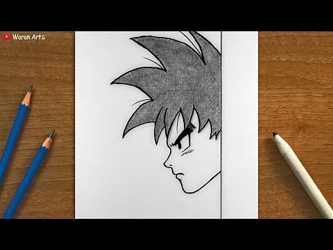 How to draw Goku step-by-step | Easy goku drawing for beginners