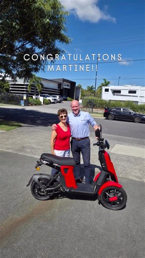 1.3K views | Congratulations Martine! 拾 We’re thrilled for you to have won the iTango Scooter competition. Enjoy the adventure!  | Brisbane Camperland - Jayco | Facebook