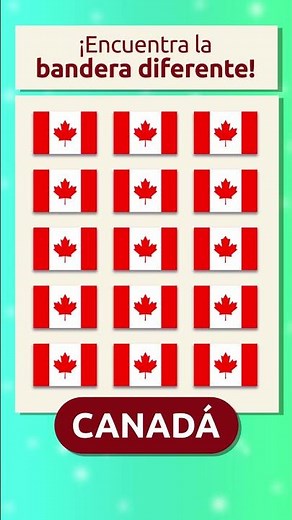 ¿Cuál es la bandera diferente? 🕵🏻‍♂️ Canadá 🇨🇦
