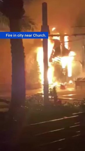 Kuwait Upto Date on Instagram: "A fire broke out in a church in Kuwait City. Firefighters immediately rushed to the scene, and the fire was brought under control without any injuries."