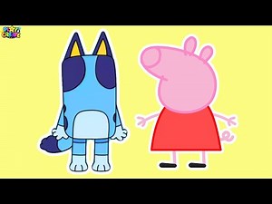 Bluey & Peppa Pig Make a Face Stickers - DIY Activity