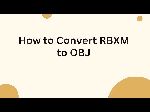 How to Convert RBXM to OBJ