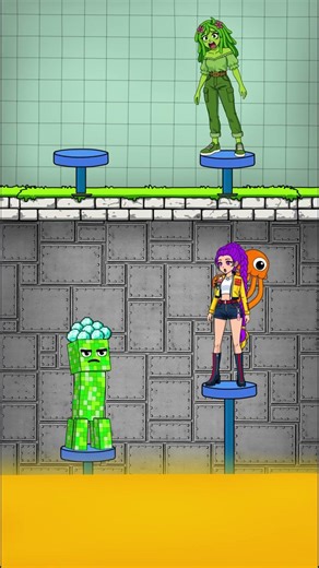 🔁Rumi, Wineria & Stinger Flynn want to avoid lava! #animation #funnyanimation #sprunki