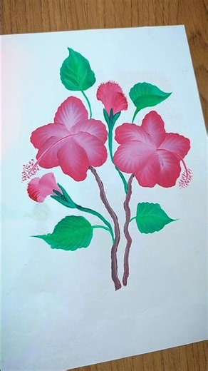 One Stroke Hibiscus Magic 🌺 | Easy & Satisfying Flower Painting