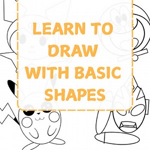 Draw with basic Shapes- 10 Cartoon Characters Drawing  Videos Printable sheets