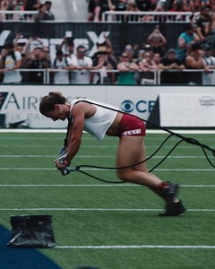 Danielle Brandon set the time to beat in Heat 1 of Event 2, but defending champion Tia-Clair Toomey was determined to add another event win to her record. Toomey quickly pulled into the lead after a slow start and could not be caught. With a time of 8:27.92, Toomey was the only athlete to post a sub-9-minute score in Event 2, earning her 26th career CrossFit Games event win. 🏠 CrossFit East Nashville | The CrossFit Games