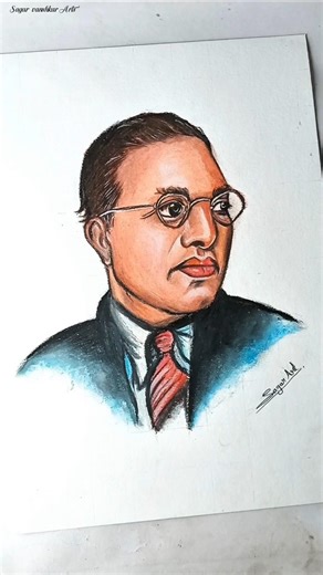 Dr Bhimrao Ambedkar Drawing 💙 #drawing #art #ambedkar #shorts
