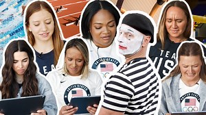 What the Mime? Athletes try to guess what Olympic sport a professional mime is acting out