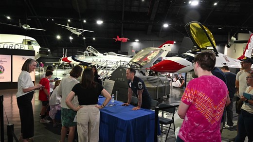 Special thanks to the Air Force Thunderbirds for visiting the museum today and signing autographs for all the fans! All the best at the CenterPoint Energy Dayton Air Show this weekend! #airshow #avgeek #thunderbirds | National Museum of the U.S. Air Force