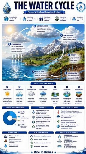 The Water Cycle Explained 💧 | Evaporation, Condensation & Precipitation | Earth Science