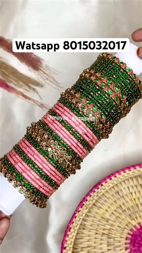 Tradition wrapped in colours 💕Silk thread & glass bangles combo for every special occasion!