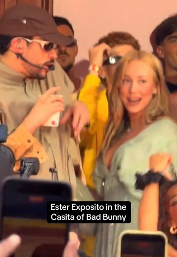 Ester Expósito in Bad Bunny's Casita - Concert Moment