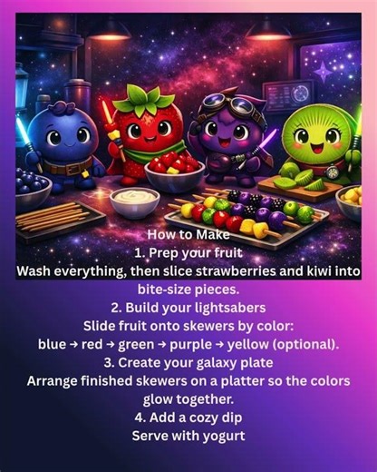 Galaxy Fruit Lightsaber Skewers