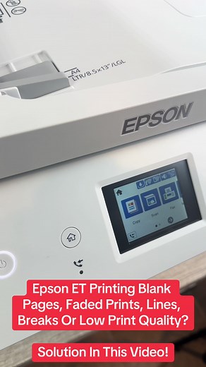Epson Eco Tank Printing Issues, blank pages, colors not printing, faded prints. The first step to solving the problem is a power cleaning. If that doesnt work you may need to run a manual cleaning with the Best Printers cleaning kit. Search up your printer model on the Best Printers YT Channel, Link In Bio! #epsonecotank #notprinting #cleaningkit #fyp