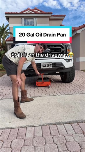 Only way to change oil without spilling! #carhacks #oilchange #trucksoftiktok #mechanicsoftiktok #trucktok