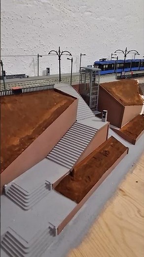Straßenbahnstation h0 im Bau #modelleisenbahnen #modellbahn #railway #train