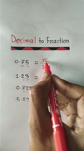 Decimal to Fraction (Easy Method) #shorts 📔