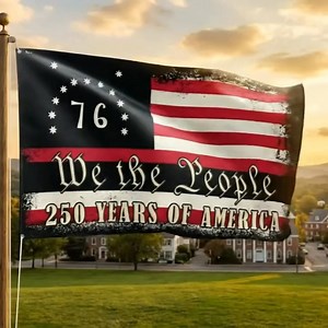 🇺🇸 250 Years. One Nation. One Powerful Statement. “We The People” isn’t just history — it’s the foundation of America. This bold 250 Years of America flag honors the spirit of freedom from 1776 to 2026, made for homes that stand proud of our roots and values. 👉 Shop Now & display American pride with meaning! https://flagwix.com/collections/new-arrivals/products/250-years-of-freedom-bennington-grommet-flag-we-the-people-76-flag/ | Unique Flags