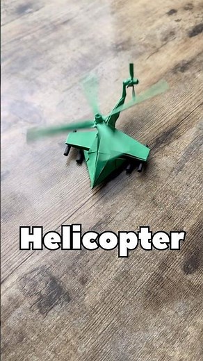 COOL ORIGAMI MILITARY HELICOPTER WITH SPINNING BLADES TUTORIAL | DIY PAPER HELICOPTER ORIGAMI CRAFT