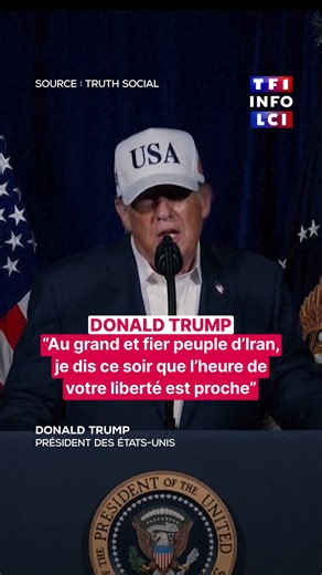🔴 Frappes en Iran - Donald Trump : "Enfin, au grand et fier peuple d’Iran, je dis ce soir que l’heure de votre liberté est proche. Restez à l’abri. Ne quittez pas votre maison. C’est très dangereux dehors. Des bombes tomberont partout. Quand nous aurons fini, prenez le contrôle de votre gouvernement." | LCI