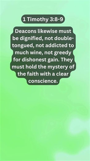 Jesus Saves | 1 Timothy 3:8-9 Daily Bible Verse