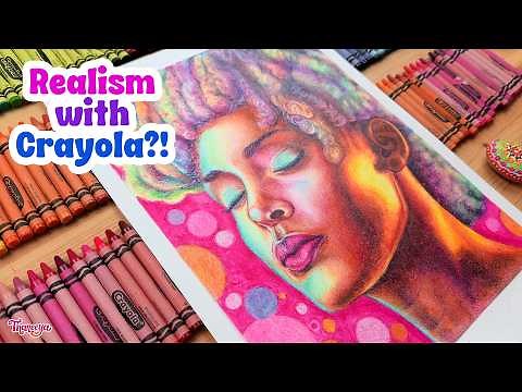 Using Crayola CRAYONS to Draw a Realistic Portrait?! 😅