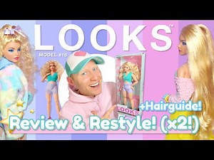 Barbie LOOKS (2023) Model 16 🌸 Review & 2 Restyles! (+Hair Tutorial and 2 Lookbooks)
