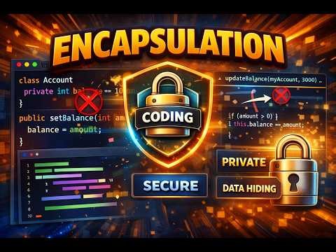 #encapsulation in Java with Coding Example | #oop Concepts Explained for Beginners | #realtime